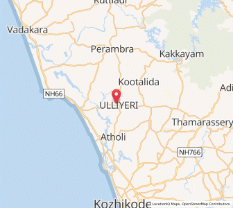 Map of Ulliyeri, Kerala