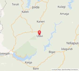 Map of Ulvi, Karnataka