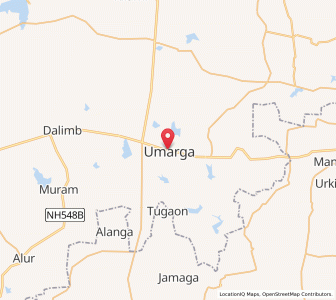 Map of Umarga, Maharashtra