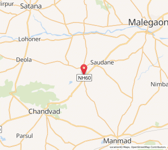 Map of Umbrane, Maharashtra