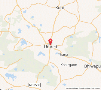 Map of Umred, Maharashtra