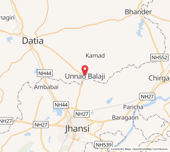Map of Unao, Madhya Pradesh