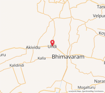 Map of Undi, Andhra Pradesh