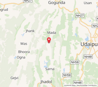 Map of Undithal, Rajasthan