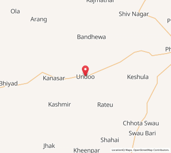 Map of Undu, Rajasthan