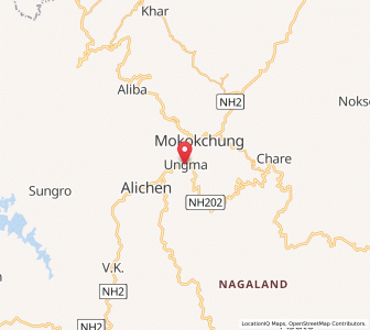 Map of Ungma, Nagaland