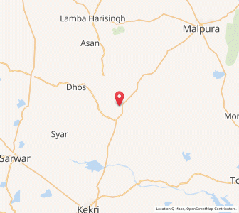 Map of Uniara, Rajasthan