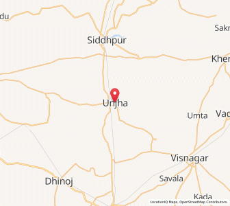 Map of Unjha, Gujarat