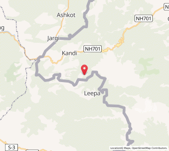 Map of Uohhan, Kashmir