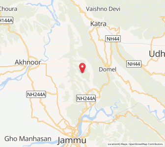 Map of Upailanala, Kashmir