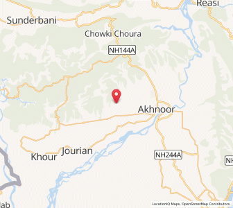 Map of Uparla Badgal, Kashmir