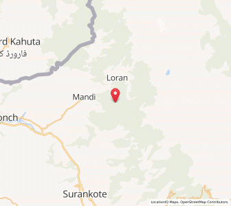 Map of Uparla Ban, Kashmir