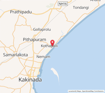 Map of Uppada, Andhra Pradesh