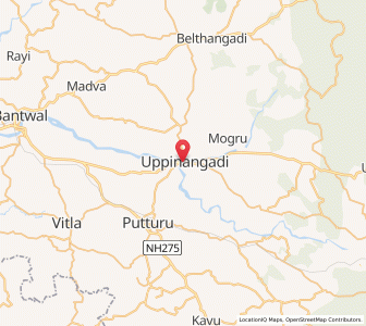 Map of Uppinangadi, Karnataka