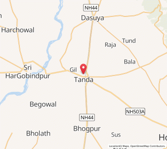 Map of Urmar, Punjab