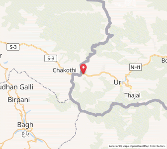 Map of Urusa, Kashmir