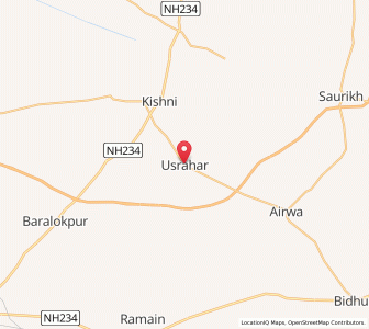 Map of Usrahar, Uttar Pradesh