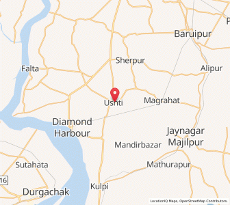 Map of Usti, West Bengal