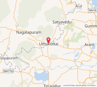Map of Uthukkottai, Tamil Nadu