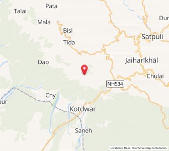 Map of Utircha, Uttarakhand