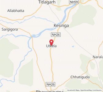 Map of Utkela, Odisha