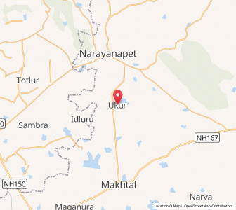 Map of Utkur, Andhra Pradesh