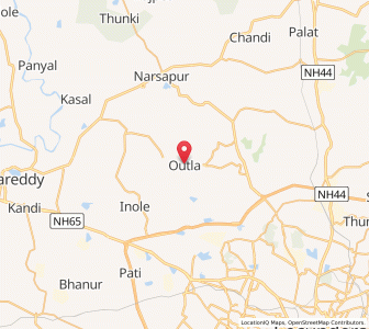 Map of Utla, Andhra Pradesh