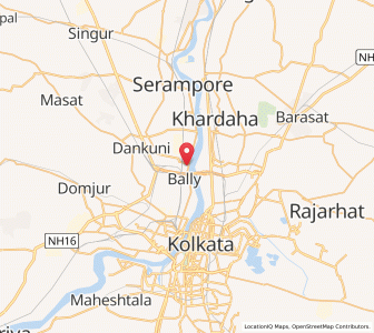 Map of Uttarpara, West Bengal