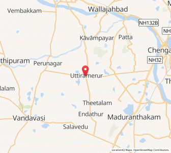 Map of Uttiramerur, Tamil Nadu