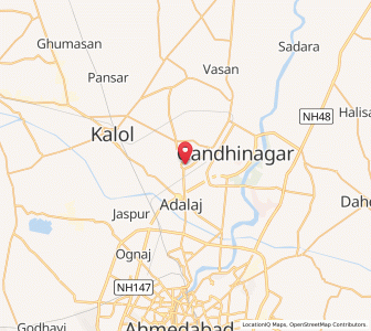 Map of Uwarsad, Gujarat