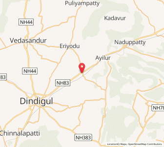 Map of Vadamadurai, Tamil Nadu