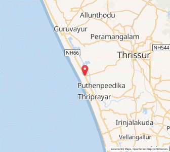 Map of Vadanappally, Kerala