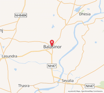 Map of Vadasinor, Gujarat