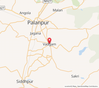 Map of Vadgam, Gujarat