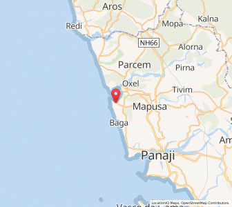 Map of Vagator, Goa