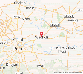 Map of Vagholi, Maharashtra