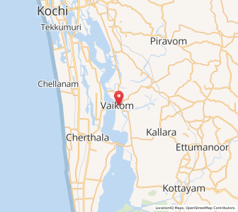 Map of Vaikam, Kerala