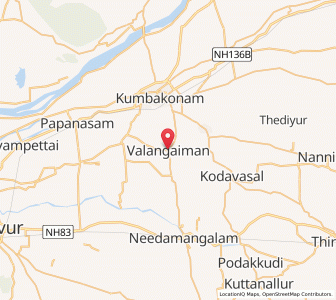 Map of Valangaiman, Tamil Nadu