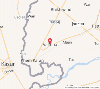 Map of Valtoha, Punjab