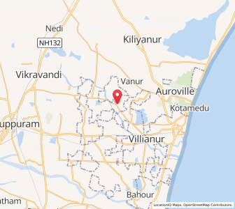 Map of Valudavur, Puducherry