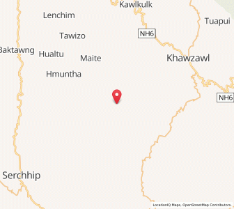 Map of Vancheng, Mizoram
