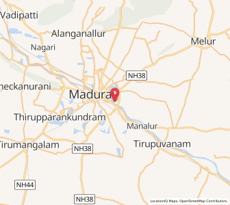 Map of Vandiyur, Tamil Nadu