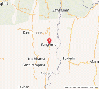 Map of Vanghmun, Tripura