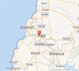 Map of Vapi, Gujarat