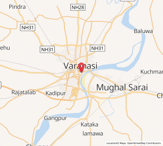 Map of Varanasi, Uttar Pradesh