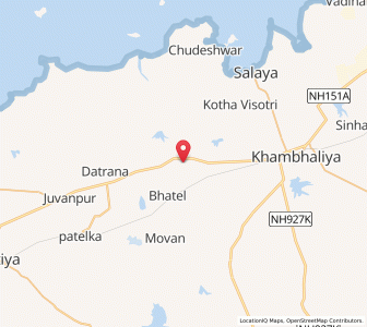 Map of Varthara, Gujarat