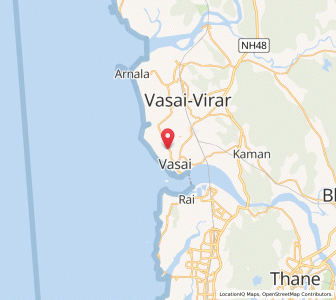 Map of Vasai, Maharashtra