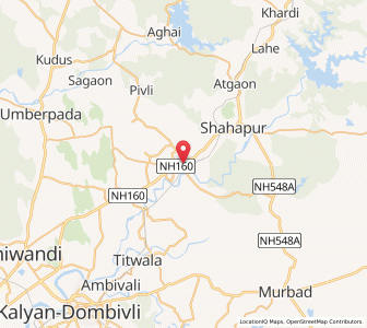 Map of Vasind, Maharashtra