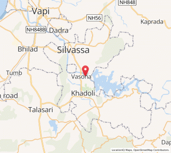 Map of Vasona, Dadra and Nagar Haveli