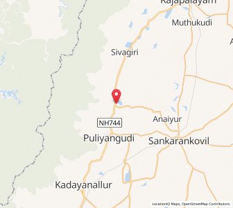 Map of Vasudevanallur, Tamil Nadu